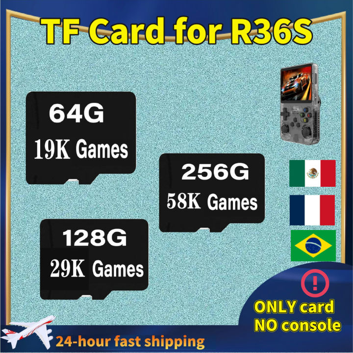 R36S Game Console Memory Card | TF Card 64GB to 512GB | Preloaded Games